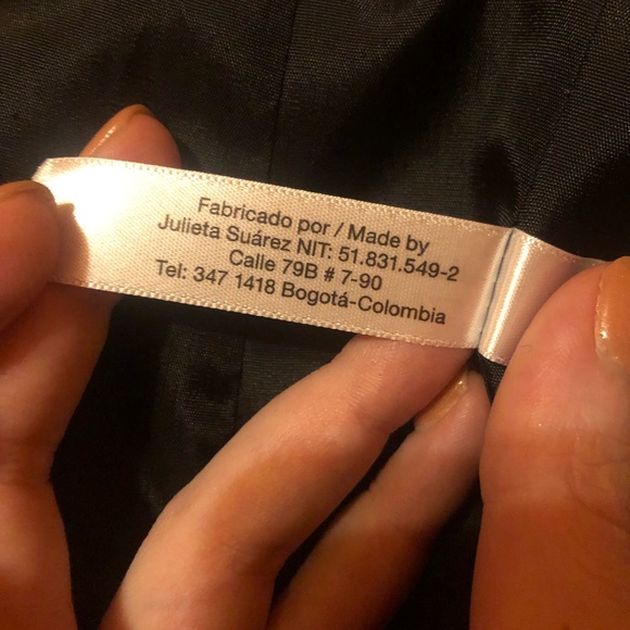 JULIETA Suarez Wool Black Blazer Jacket, Size S, Colombian contemporary designer - Picture 5 of 7